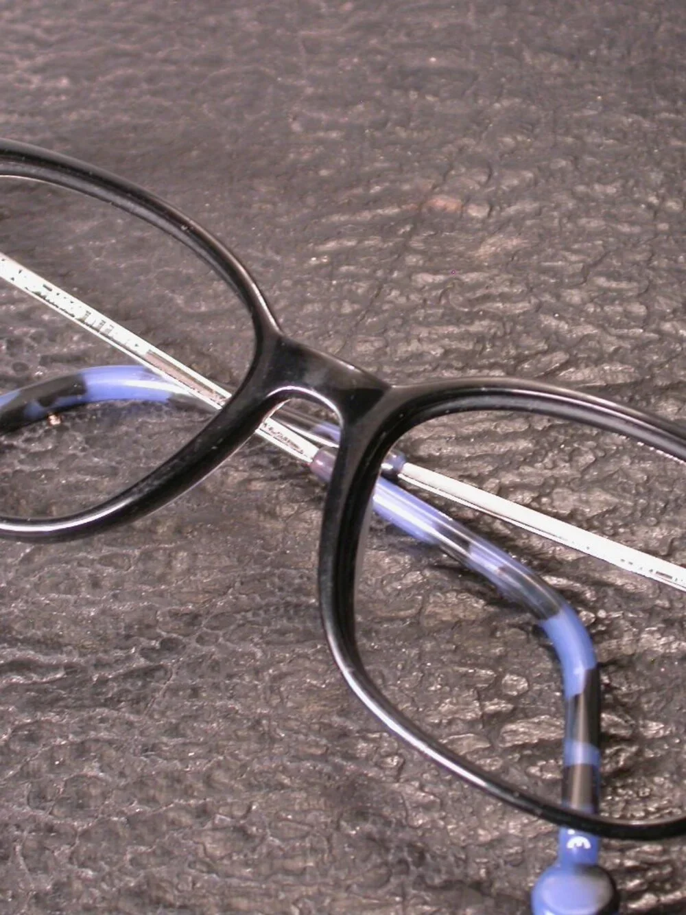 Kenzo Black and Blue Tortoise Stylish Eyeglasses Frames Made in France
